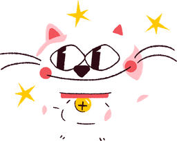 Tama the cat waving
